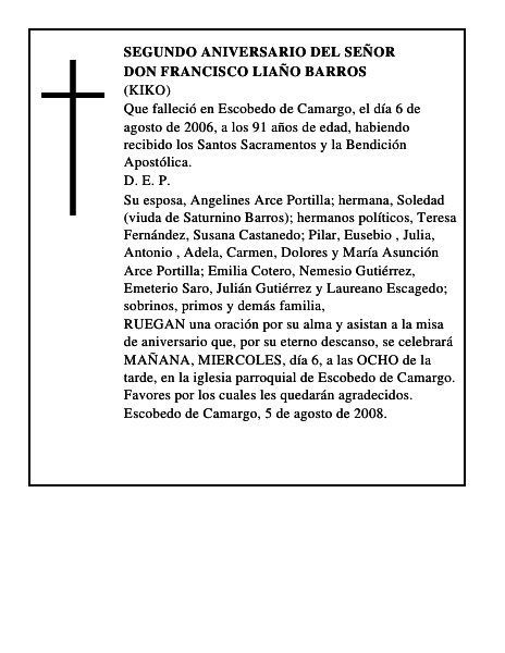 DON FRANCISCO LIAÑO BARROS