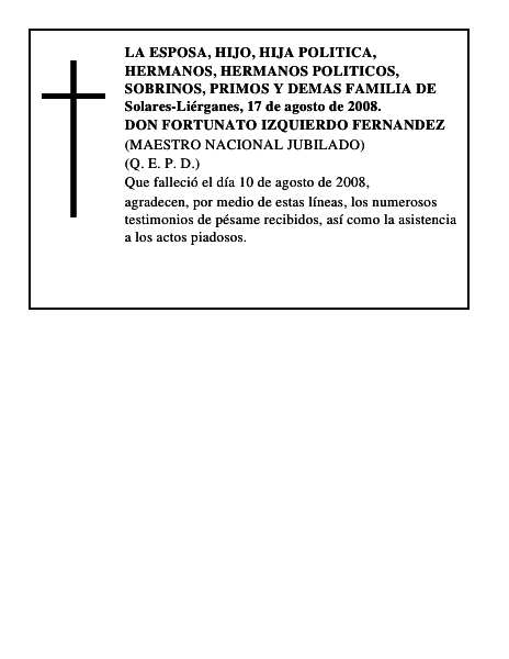 DON FORTUNATO IZQUIERDO FERNANDEZ