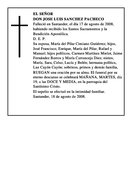 DON JOSE LUIS SANCHEZ PACHECO