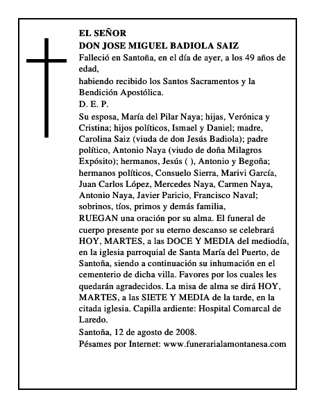 DON JOSE MIGUEL BADIOLA SAIZ
