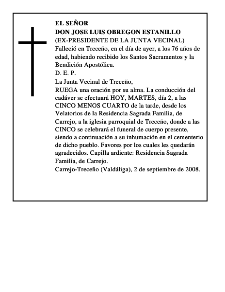 DON JOSE LUIS OBREGON ESTANILLO