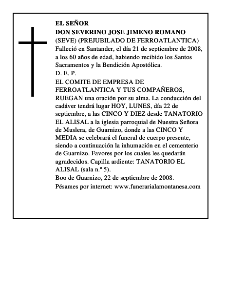 DON SEVERINO JOSE JIMENO ROMANO