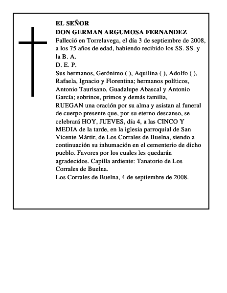 DON GERMAN ARGUMOSA FERNANDEZ