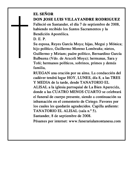 DON JOSE LUIS VILLAYANDRE RODRIGUEZ