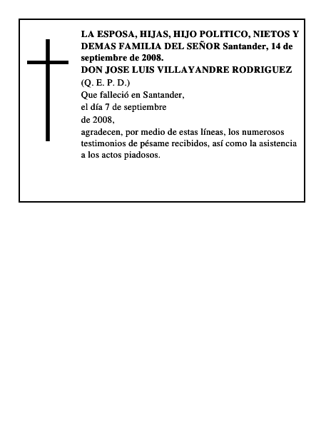 DON JOSE LUIS VILLAYANDRE RODRIGUEZ