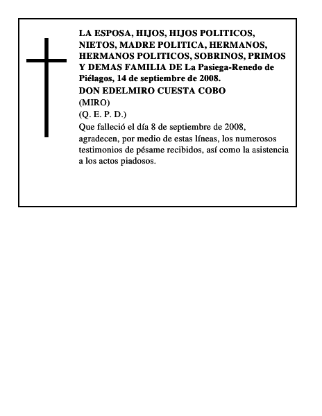 DON EDELMIRO CUESTA COBO