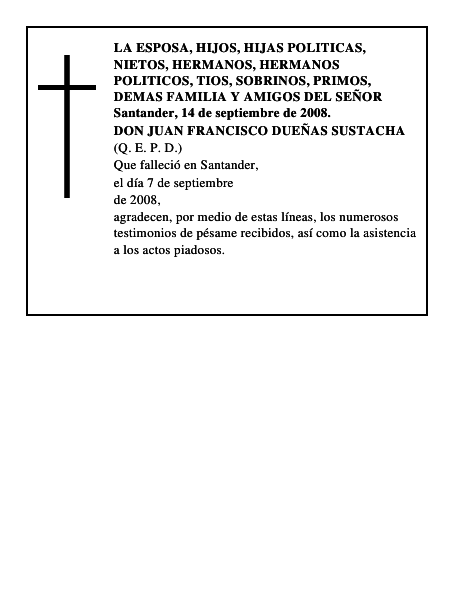 DON JUAN FRANCISCO DUEÑAS SUSTACHA