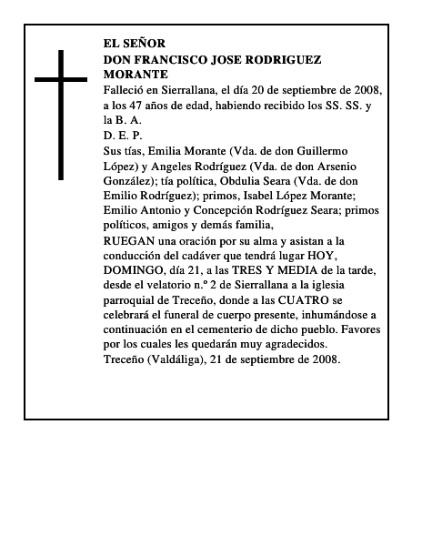 DON FRANCISCO JOSE RODRIGUEZ MORANTE
