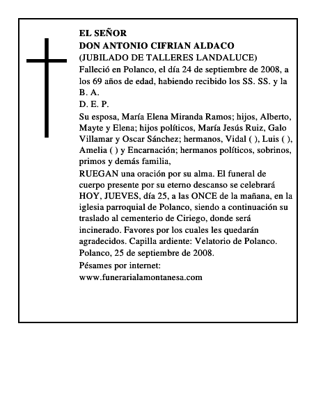 DON ANTONIO CIFRIAN ALDACO