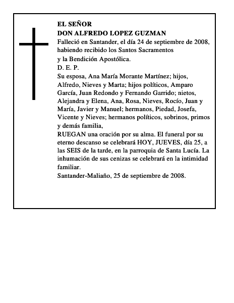 DON ALFREDO LOPEZ GUZMAN