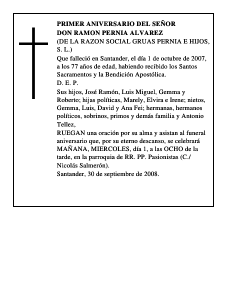 DON RAMON PERNIA ALVAREZ