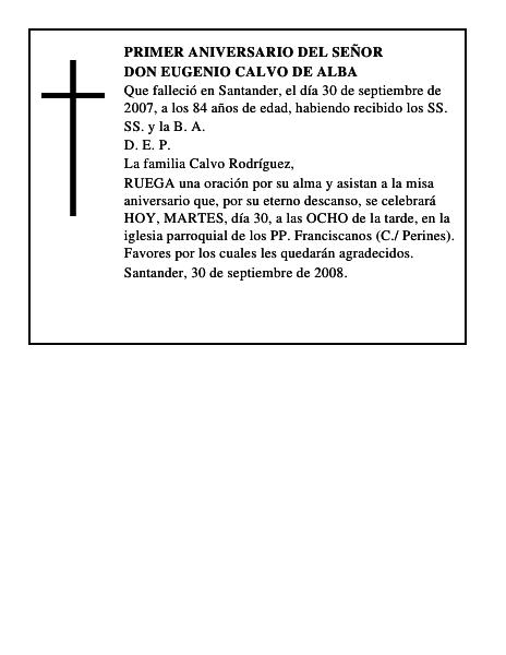 DON EUGENIO CALVO DE ALBA