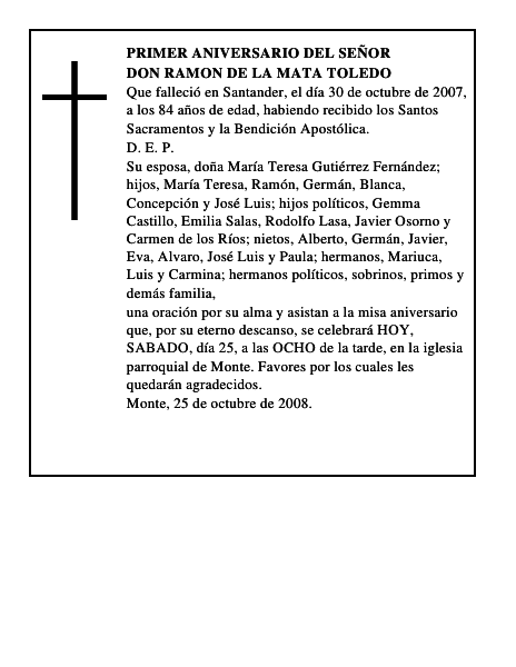 DON RAMON DE LA MATA TOLEDO