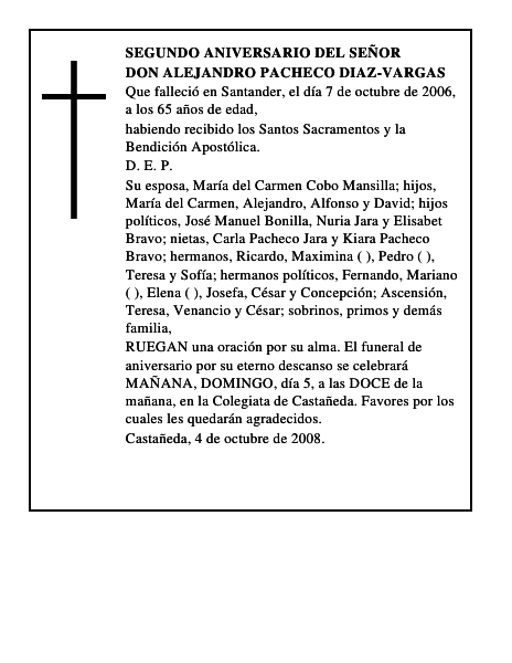 DON ALEJANDRO PACHECO DIAZ-VARGAS