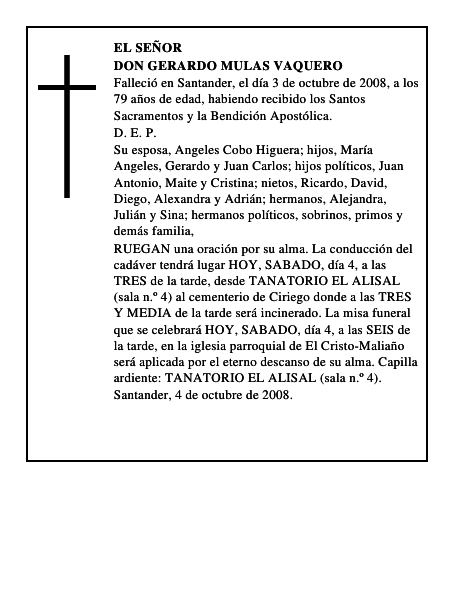 DON GERARDO MULAS VAQUERO