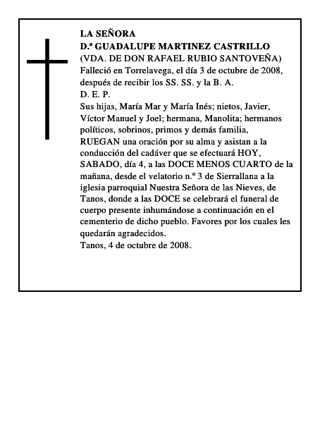 D.ª GUADALUPE MARTINEZ CASTRILLO