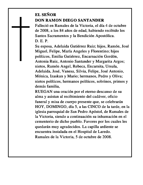 DON RAMON DIEGO SANTANDER