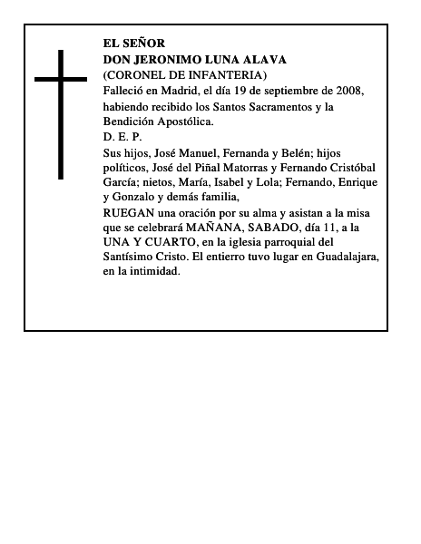 DON JERONIMO LUNA ALAVA