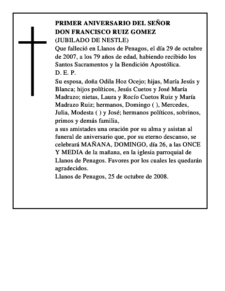 DON FRANCISCO RUIZ GOMEZ
