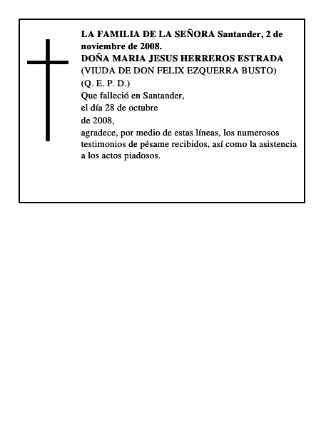 DOÑA MARIA JESUS HERREROS ESTRADA