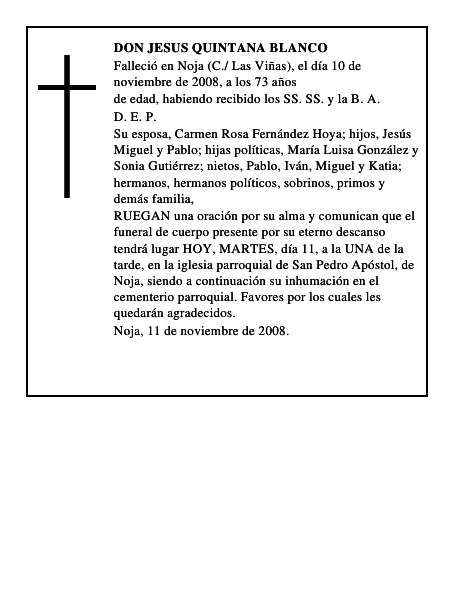 DON JESUS QUINTANA BLANCO