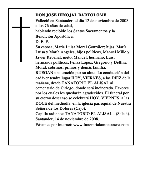 DON JOSE HINOJAL BARTOLOME
