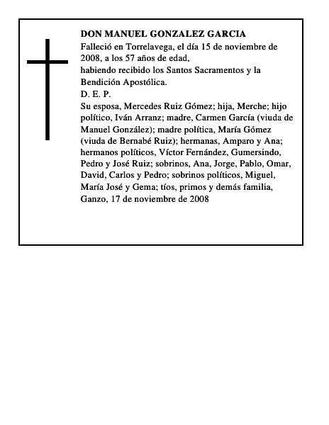 DON MANUEL GONZALEZ GARCIA