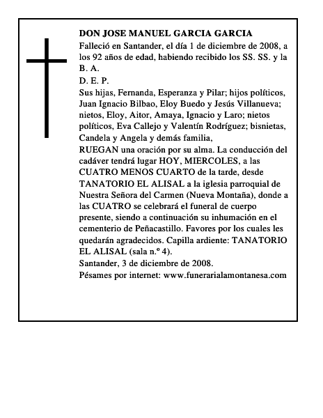 DON JOSE MANUEL GARCIA GARCIA
