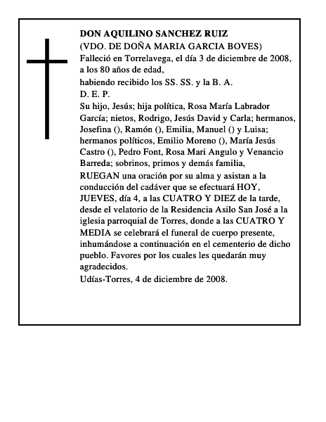 DON AQUILINO SANCHEZ RUIZ