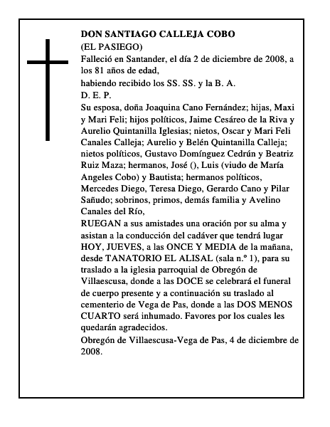 DON SANTIAGO CALLEJA COBO
