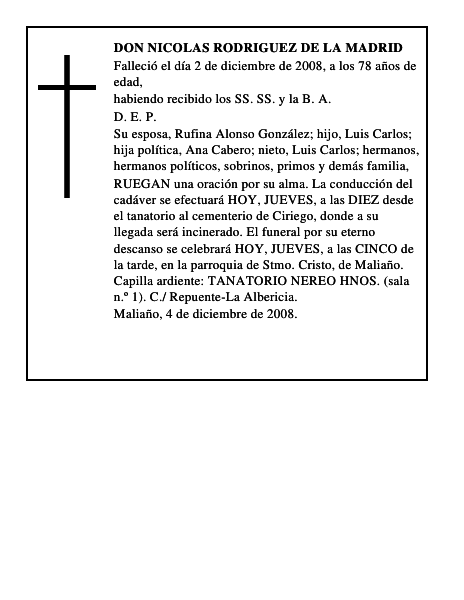 DON NICOLAS RODRIGUEZ DE LA MADRID