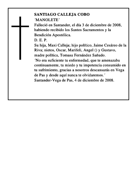 SANTIAGO CALLEJA COBO