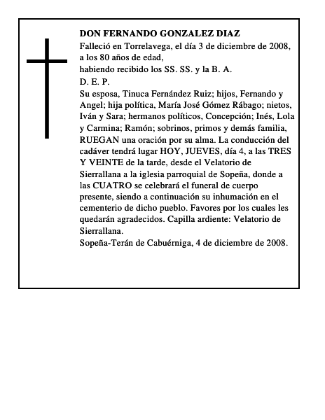 DON FERNANDO GONZALEZ DIAZ