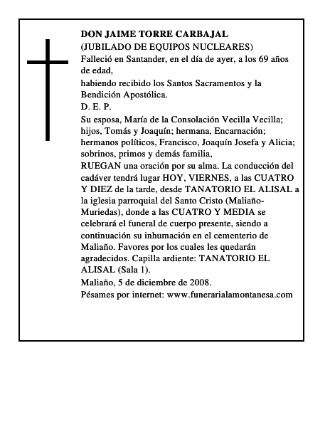 DON JAIME TORRE CARBAJAL