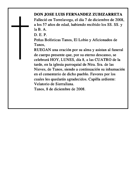 DON JOSE LUIS FERNANDEZ ZUBIZARRETA