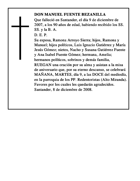 DON MANUEL FUENTE BEZANILLA