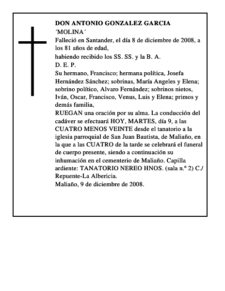 DON ANTONIO GONZALEZ GARCIA