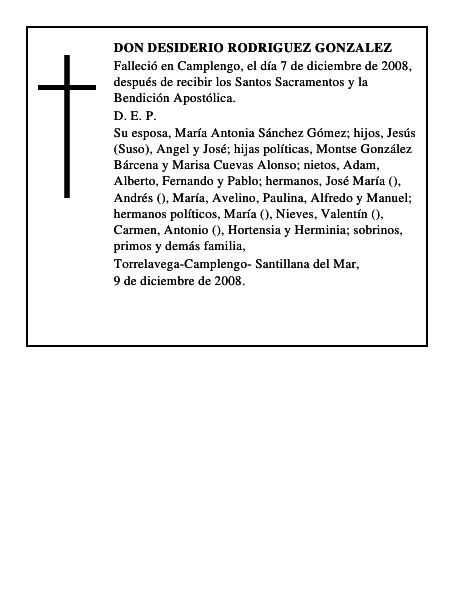 DON DESIDERIO RODRIGUEZ GONZALEZ