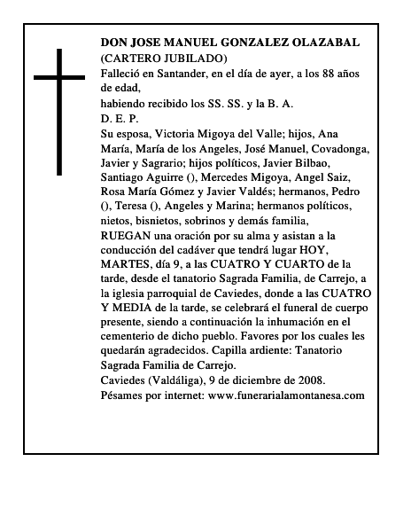 DON JOSE MANUEL GONZALEZ OLAZABAL