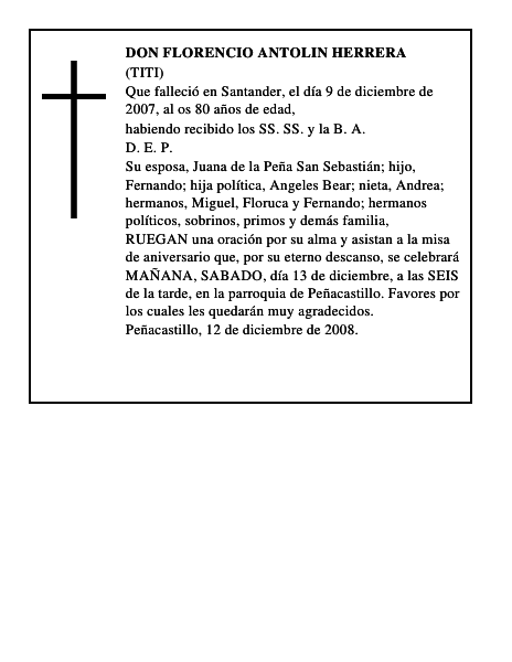 DON FLORENCIO ANTOLIN HERRERA