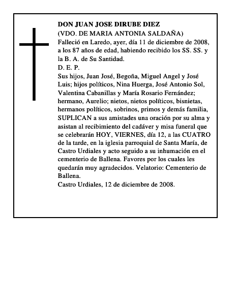 DON JUAN JOSE DIRUBE DIEZ