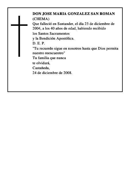 DON JOSE MARIA GONZALEZ SAN ROMAN