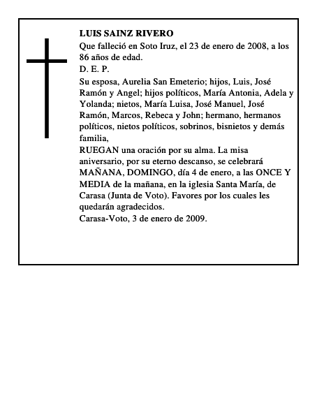 LUIS SAINZ RIVERO
