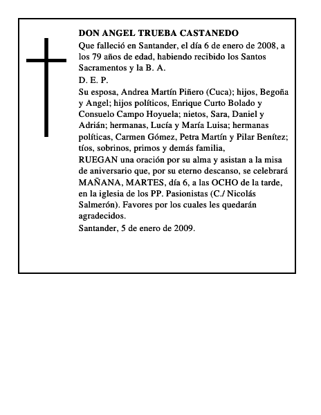 DON ANGEL TRUEBA CASTANEDO