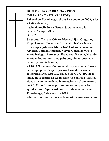 DON MATEO PARRA GARRIDO