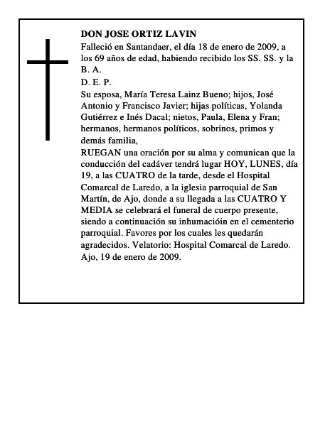 DON JOSE ORTIZ LAVIN
