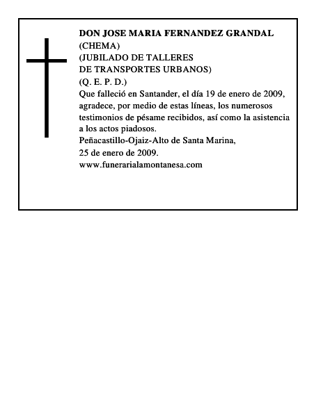 DON JOSE MARIA FERNANDEZ GRANDAL