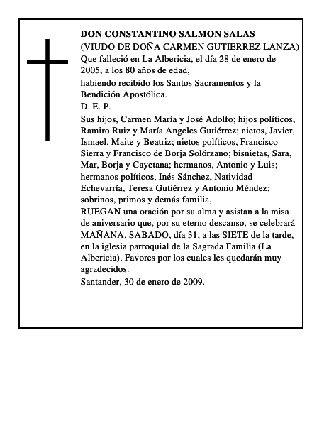 DON CONSTANTINO SALMON SALAS