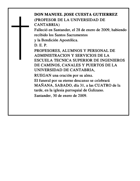 DON MANUEL JOSE CUESTA GUTIERREZ