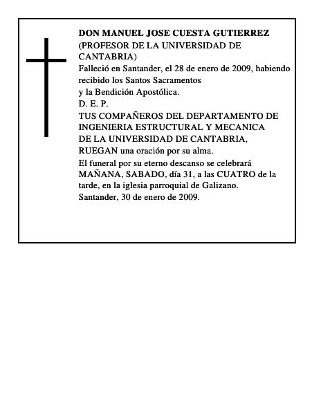DON MANUEL JOSE CUESTA GUTIERREZ